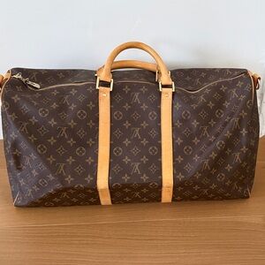 55 Keepall Monogram Canvas Duffel Bag in Brown and Tan